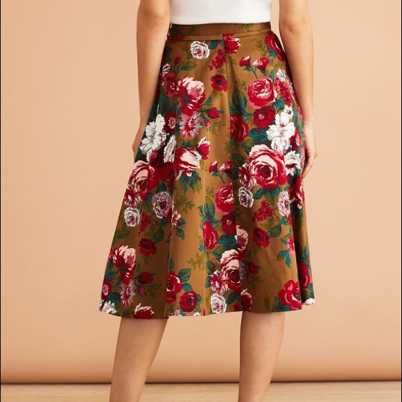 NWT Brooks Brothers floral cotton skirt SIZE 4 - Picture 9 of 9